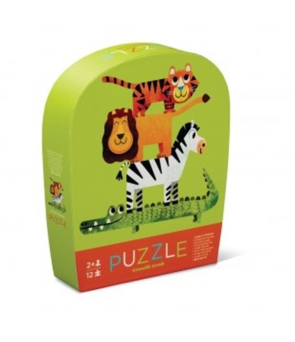 Crocodile Creek Crocodile Creek Mini Puzzel - Jungle Friends (12-delig) | 1.5+