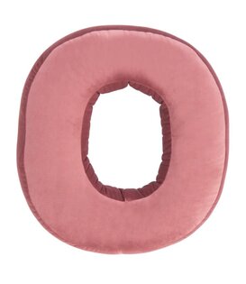 Velvet Letter Kussen - O - Oud Roze