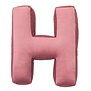 Betty's Home - Velvet Letter Kussen - H - Oud Roze