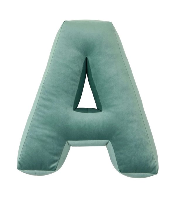 Betty's Home Betty's Home - Velvet Letter Kussen - A - Mint