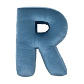 Betty's Home - Velvet Letter Kussen - R - Blauw