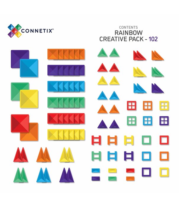 Connetix Connetix - Rainbow Creative Pack - 102 delig