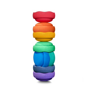 Stapelstein Stapelstenen Grote Set - Regenboog Classic ( 8-delig)