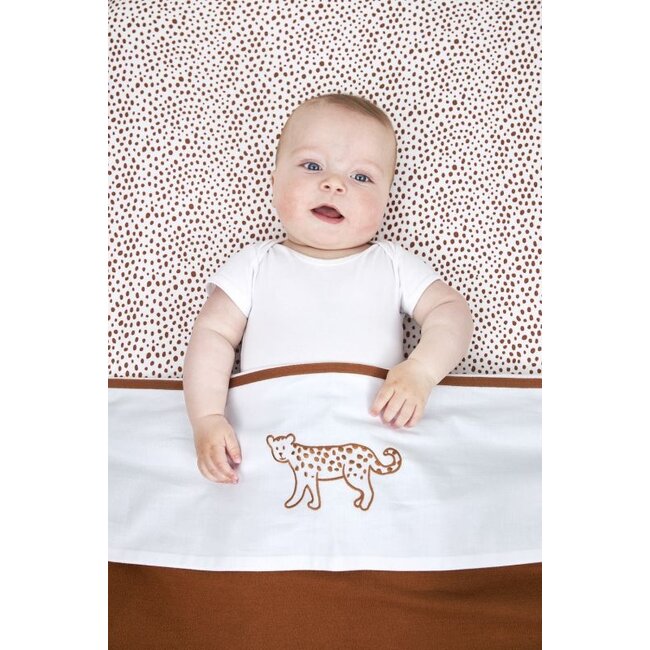 Meyco - Wieg Jersey Hoeslaken -  Cheetah Camel
