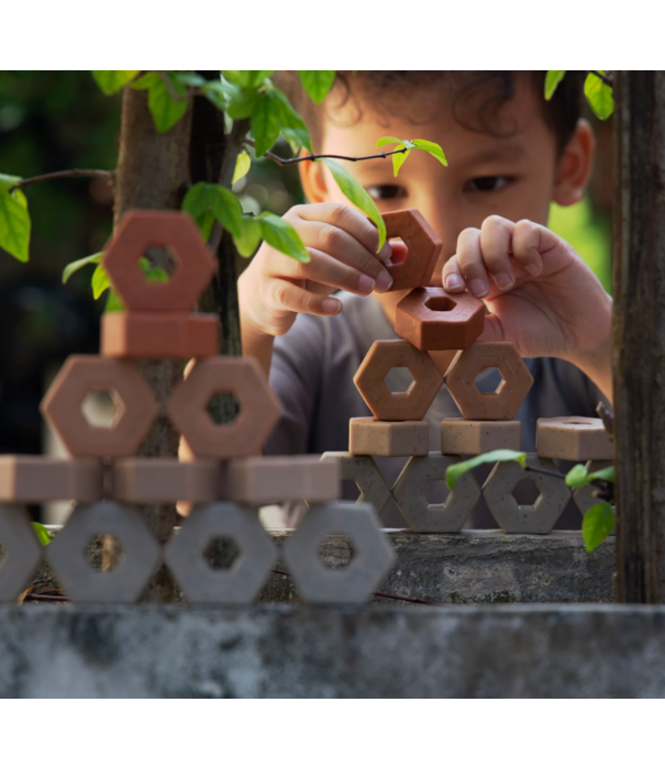 Guidecraft Guidecraft - Kleine Zeshoekige Bouwstenen (60-delig) | 2+