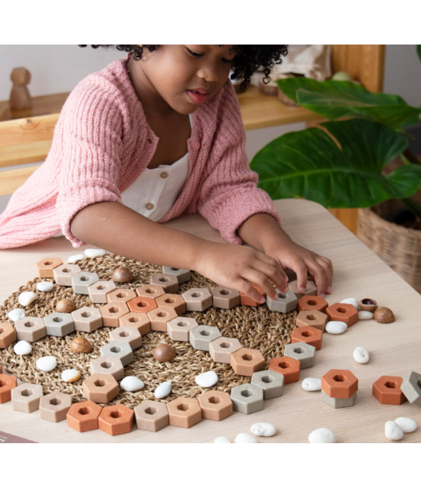 Guidecraft Guidecraft - Kleine Zeshoekige Bouwstenen (60-delig) | 2+