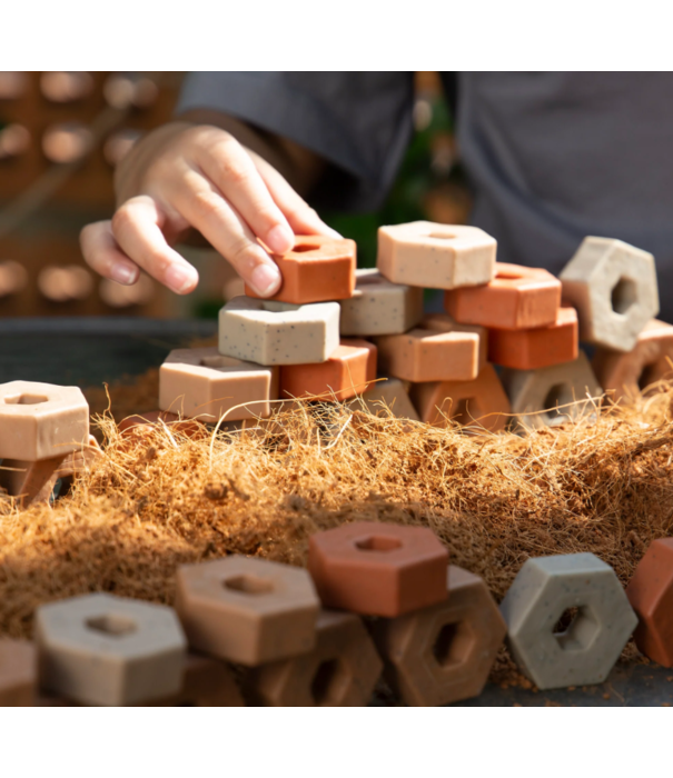 Guidecraft Guidecraft - Kleine Zeshoekige Bouwstenen (60-delig) | 2+