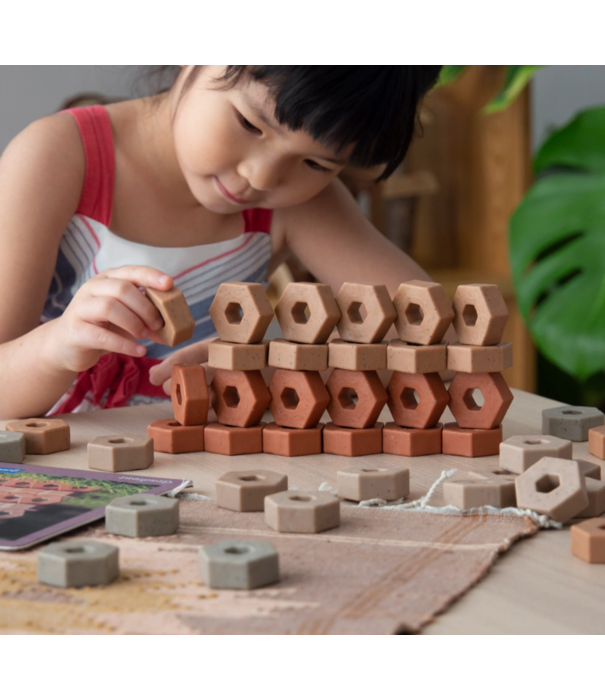 Guidecraft Guidecraft - Kleine Zeshoekige Bouwstenen (60-delig) | 2+