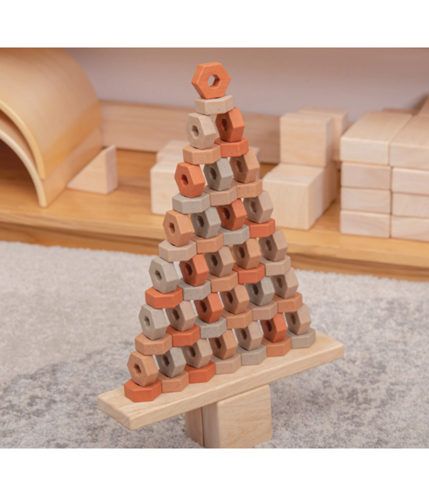 Guidecraft Guidecraft - Kleine Zeshoekige Bouwstenen (60-delig) | 2+