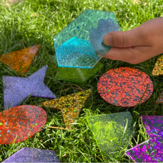 TickiT - Regenboog Glittervormen