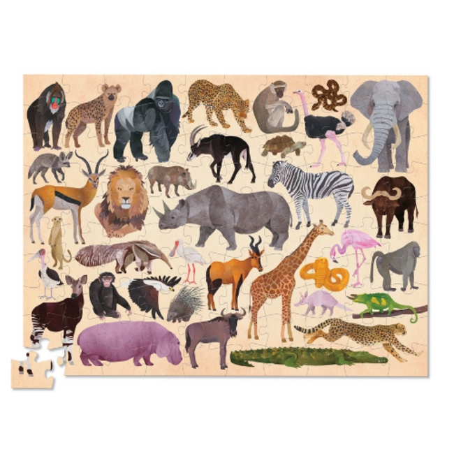 Crocodile Creek - Puzzel - 36 Wild Animals (100-delig)
