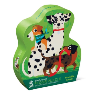 Crocodile Creek Vloerpuzzel - Playful Pups (36-delig) | 3+