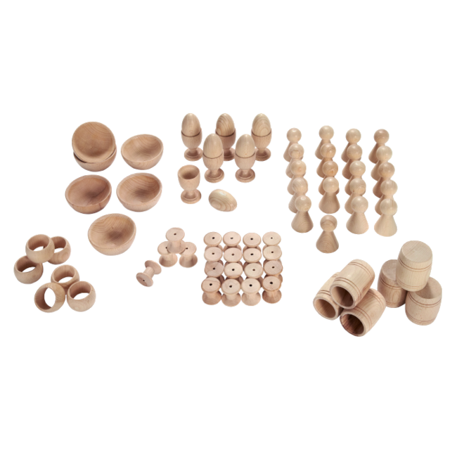Emmi Pikler - Loose Parts Houten Speelset (70-delig)