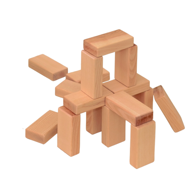 Emmi Pikler - Grote Houten Bouwstenen - Afgerond (48-delig)