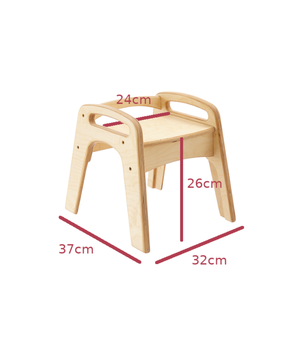 Basisgemeinde Pikler Visie - Peuter Stoel - 26 cm