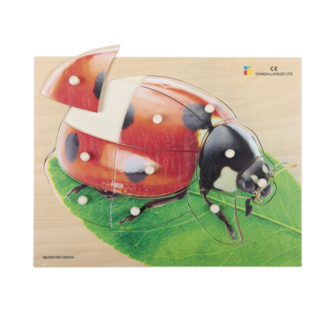 Jakobs Houten Puzzel - Lieveheersbeestje (10-delig) | 2+