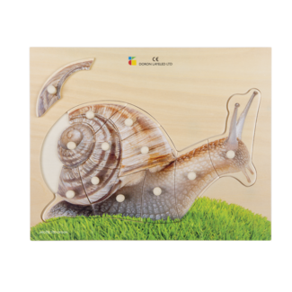Jakobs Houten Puzzel - Slak (12-delig) | 2+
