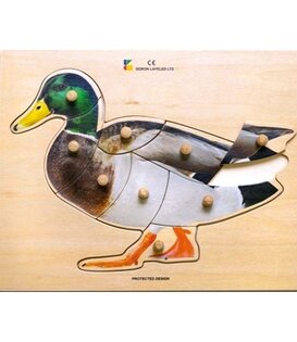 Houten Puzzel - Eend (9-delig) | 2+