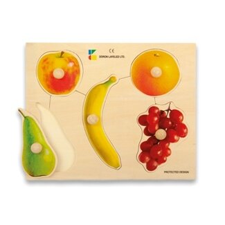 Jakobs Houten Puzzel - Fruit (5-delig) | 1+