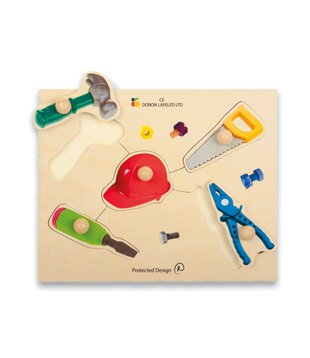 Houten Puzzel - Gereedschap (5-delig) | 1+