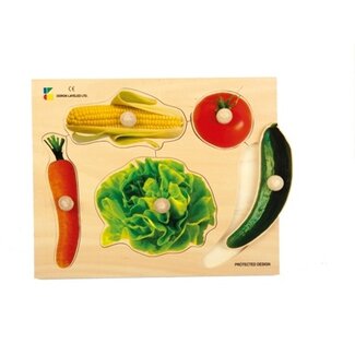 Jakobs Houten Puzzel - Groenten (5-delig) | 1+
