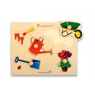 Jakobs Houten Puzzel - Tuingereedschap (5-delig) | 2+