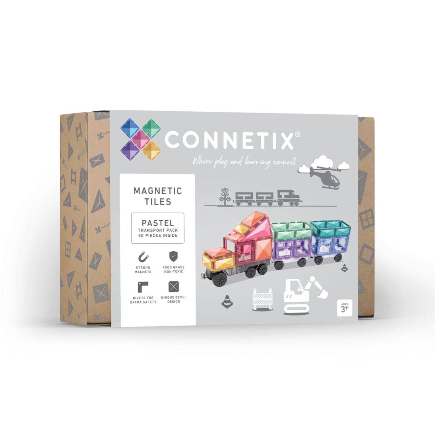 Connetix Pastel Shape Uitbreiding Set (48 stuks) - Olive & Mint