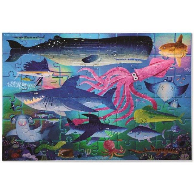 Crocodile Creek - Foil Puzzel - Shimmering Shark (60-delig) 4+