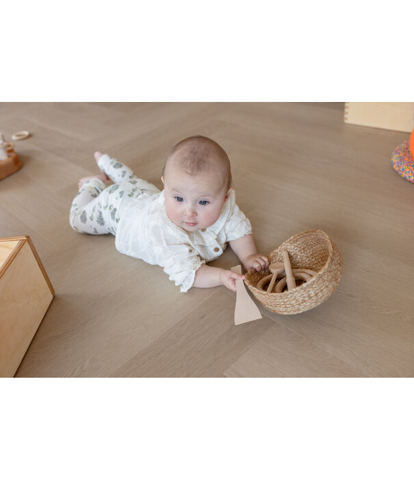 Dixie Seagrass - Gevlochten Manden Rond Set (3-delig) - Wit