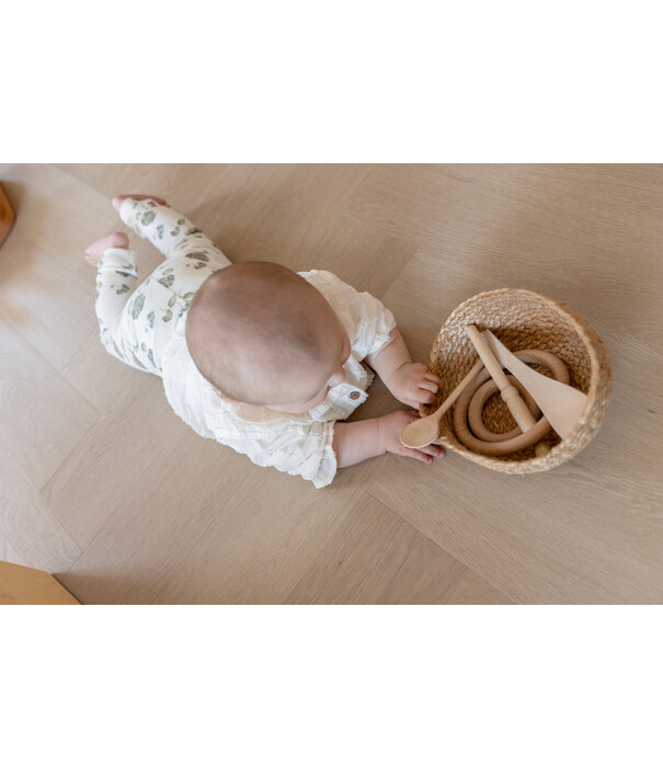 Dixie Seagrass - Gevlochten Manden Rond Set (3-delig) - Wit