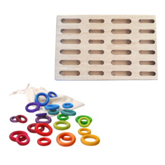 JUTTER & Co. Complete Set - Houten Houder - Houten Ringen
