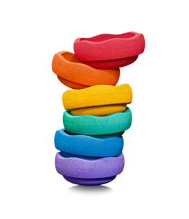 Mini Stapelstenen Set - Rainbow Classic ( 6-delig)