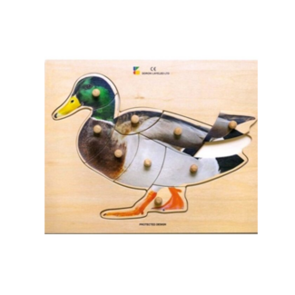 Jakobs Houten Puzzel - Eend (9-delig) | 2+
