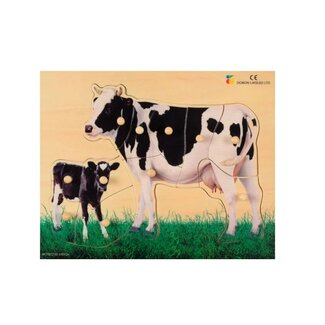 Jakobs Houten Puzzel - Koe (11-delig) | 2+
