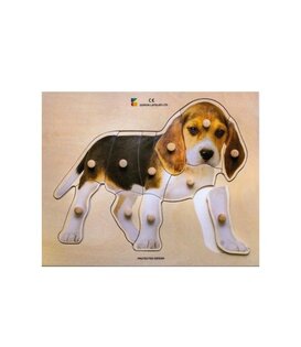 Houten Puzzel - Hond (11-delig) | 2+