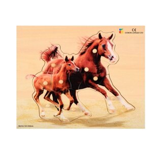 Jakobs Houten Puzzel - Paard (9-delig) | 2+