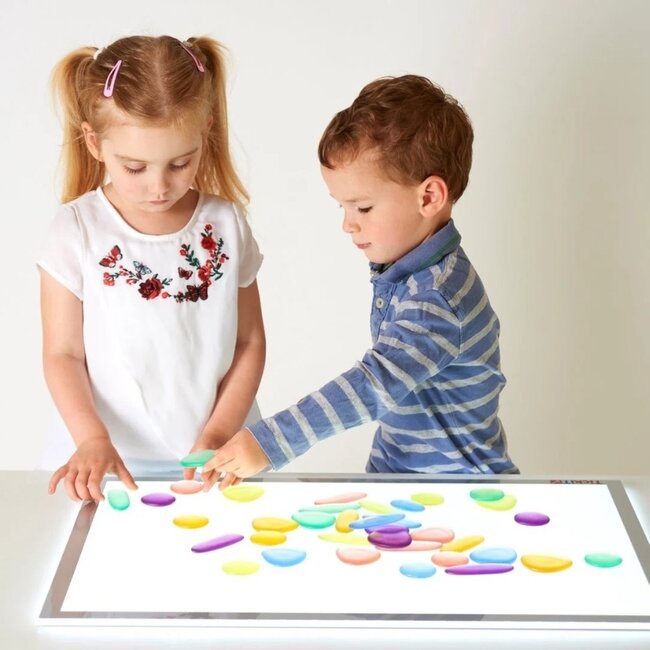 Edx Education - Transparante Kiezels - Regenboog  (36 delig)