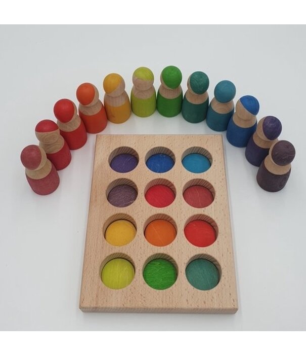Grimm's  Grimm's Houten Sorteerbord - Regenboog
