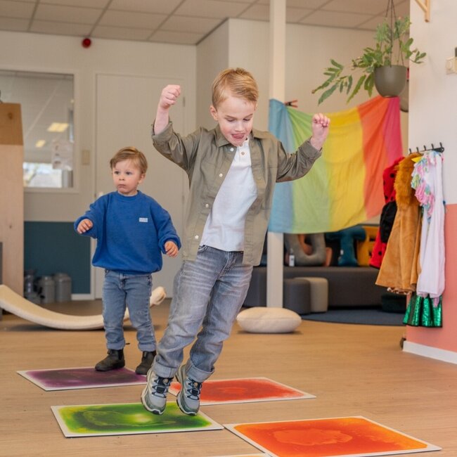 Playlearn - Sensorische Vloertegels (set van 6 kleuren)