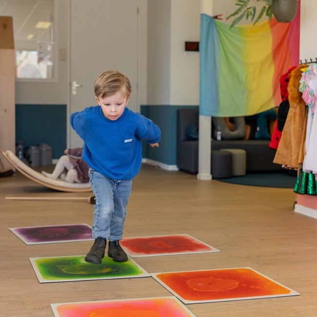 Playlearn - Sensorische Vloertegels (set van 6 kleuren)