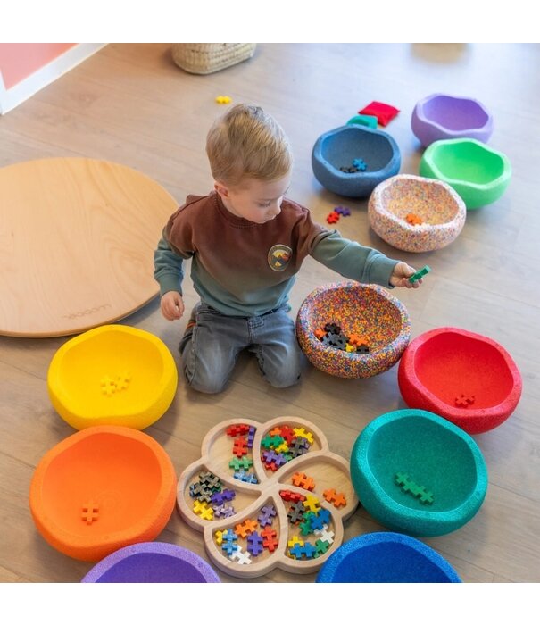 Guidecraft Guidecraft - Loose Parts Houten Trays – Set van 3