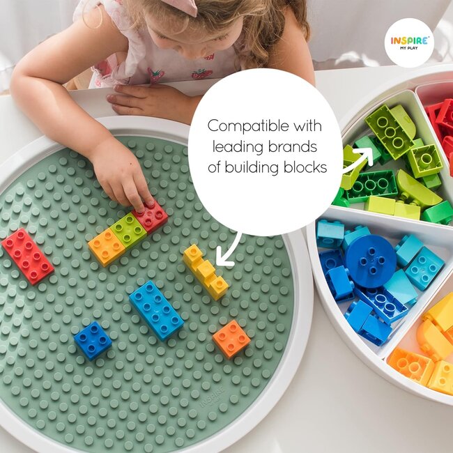 Inspire My Play - The Play Tray Building Block Mat - Stone