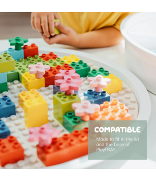The Play Tray Building Block Mat - Stone