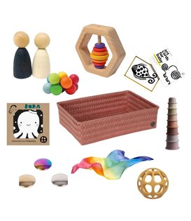 Complete Set - Gevuld Sensorisch Baby Mandje