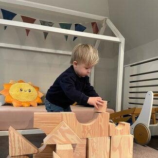 Edushape Edushape - Grote Houten Imitatie Blokken - 32 delig (75mm)