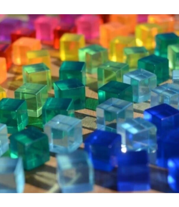 Bauspiel Bauspiel - Lucent Cubes - Transparant Gekleurde Blokken (100-delig)