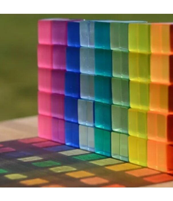 Bauspiel Bauspiel - Lucent Cubes - Transparant Gekleurde Blokken (100-delig)
