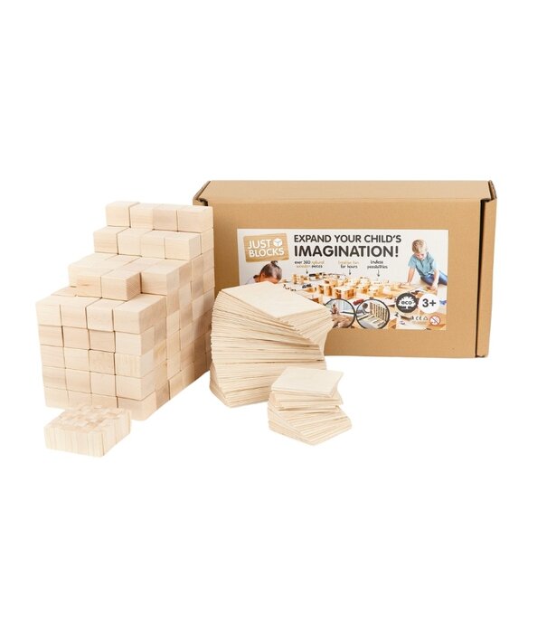 Just Blocks Just Blocks - Houten Blokken Set - Big Pack (336-delig)