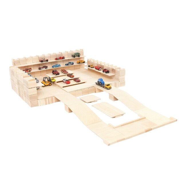 Just Blocks - Houten Blokken Set - Big Pack (336-delig)