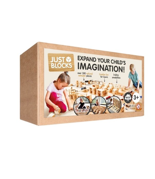 Just Blocks Just Blocks - Houten Blokken Set - Big Pack (336-delig)
